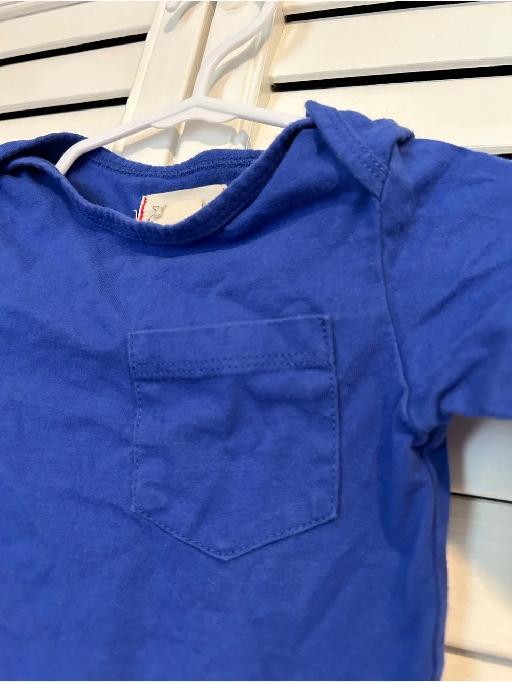 Me & Henry Royal Blue Long Sleeve Baby Onesie 3-6 Months
